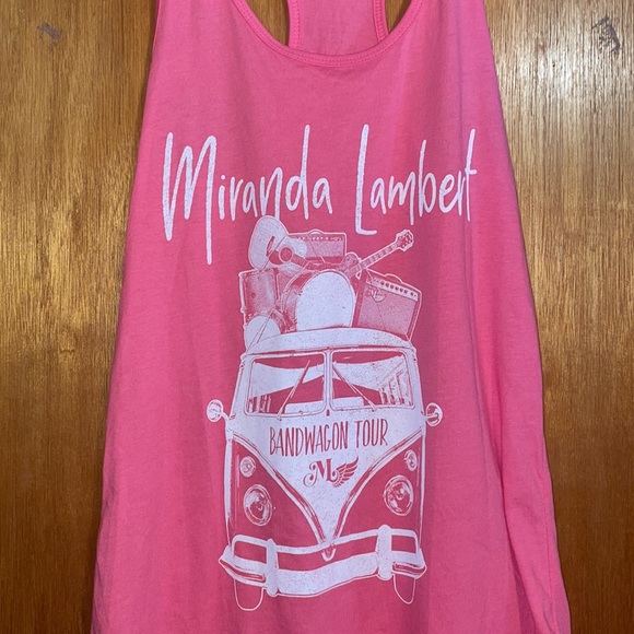 •IDEAL "T" BY NEXT LEVEL•MIRANDA LAMBERT BANDWAGON TOUR TANK TOP SIZE MEDIUM - Picture 5 of 7